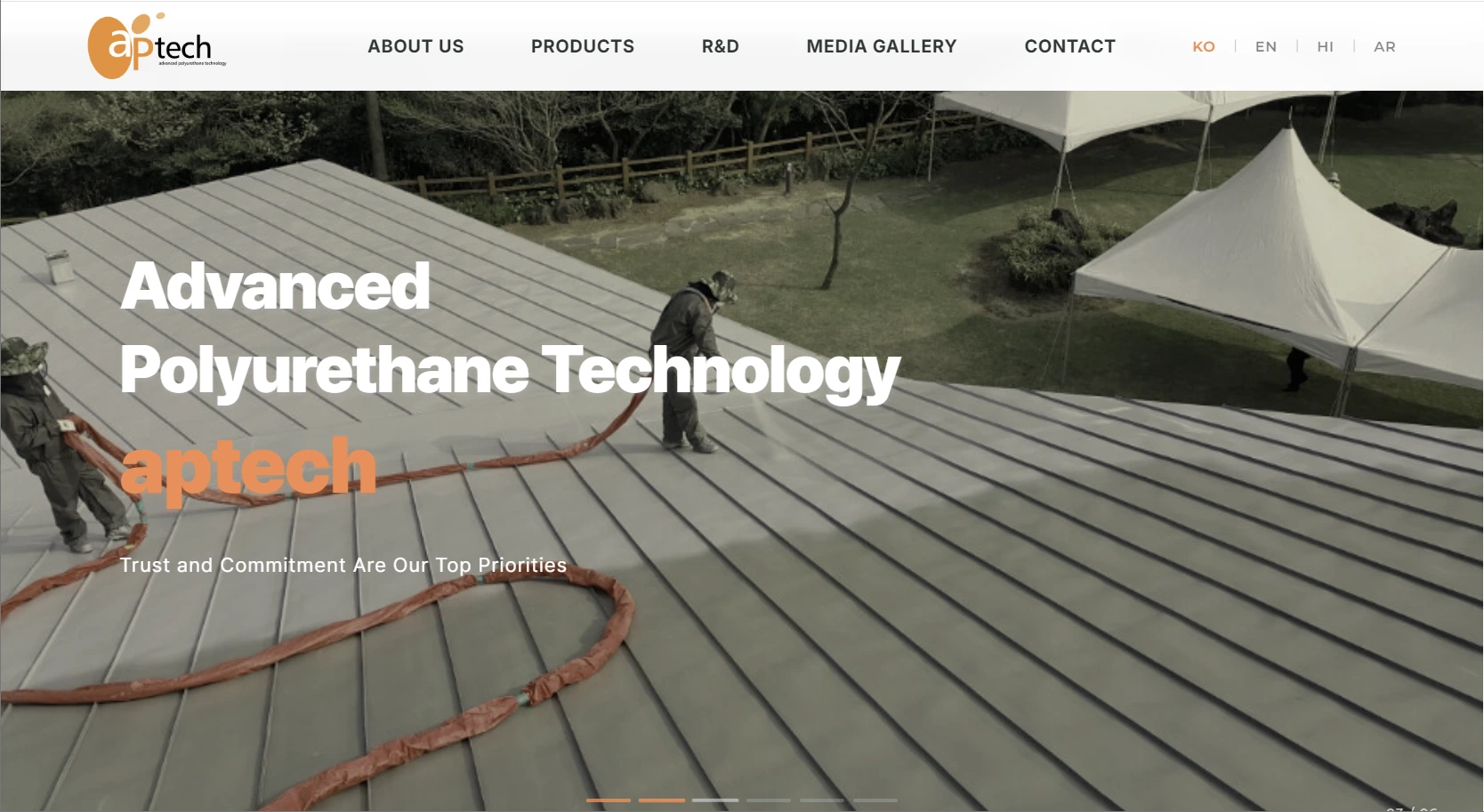 LogAgency (로그에이전시)가 제작한 APTECH 글로벌 웹사이트 - 4개국어 SEO 최적화 및 GEO 고도화 적용