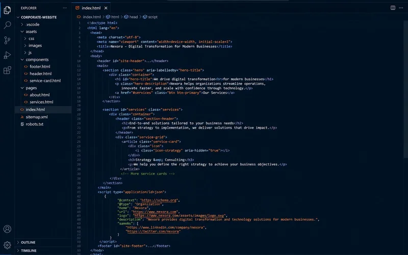 SEO-first development process visualization